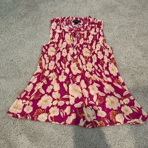 Cynthia Rowley Pink and Cream Floral Top